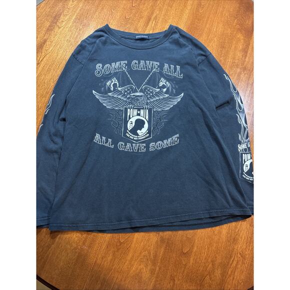 POW MIA Some Gave All Long Sleeve T-Shirt Black Military Tribute Patriotic Tee - Picture 1 of 6